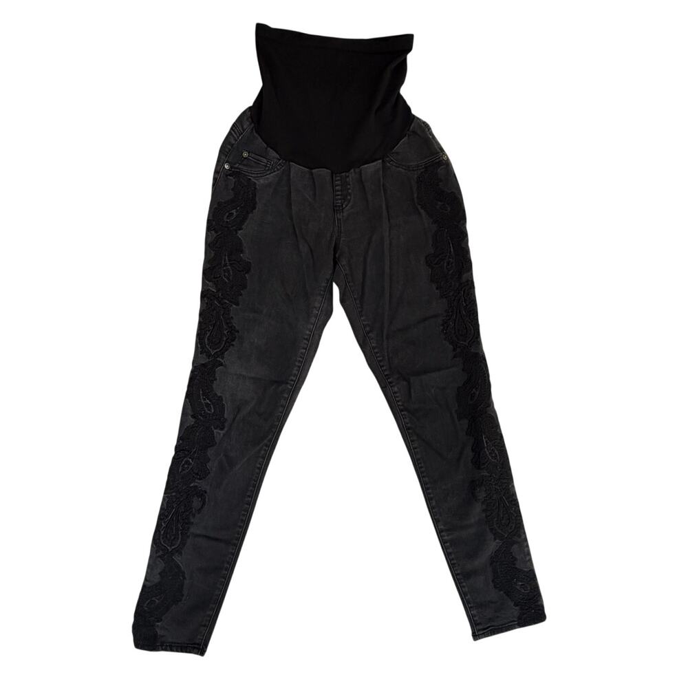 LED Luxe Essentials Denim Women Black Jeans Sz 30 Maternity